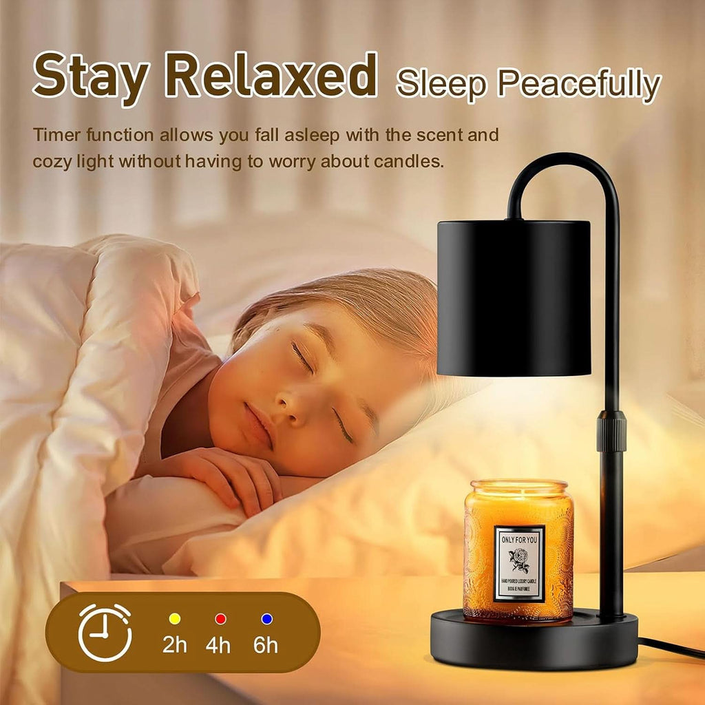 Dimmable Candle Warmer Lamp With Timer Control Black