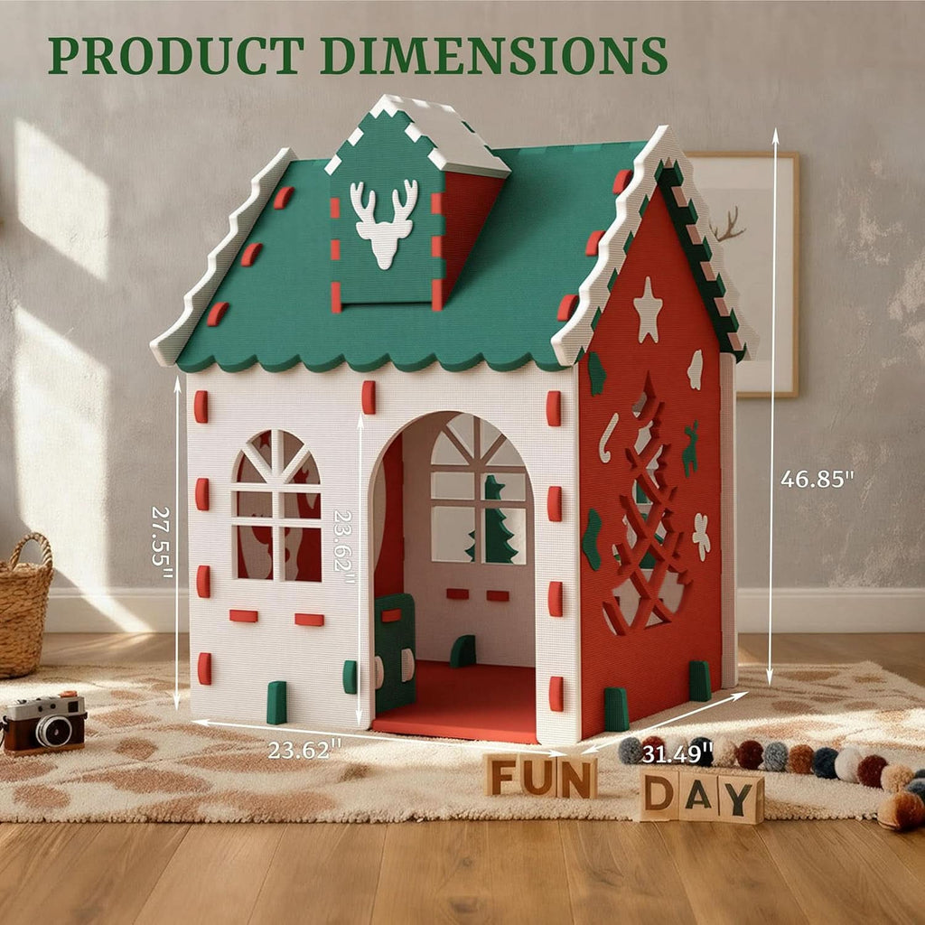 Holiday Season Kids Indoor Outdoor White EVA Playhouse-4
