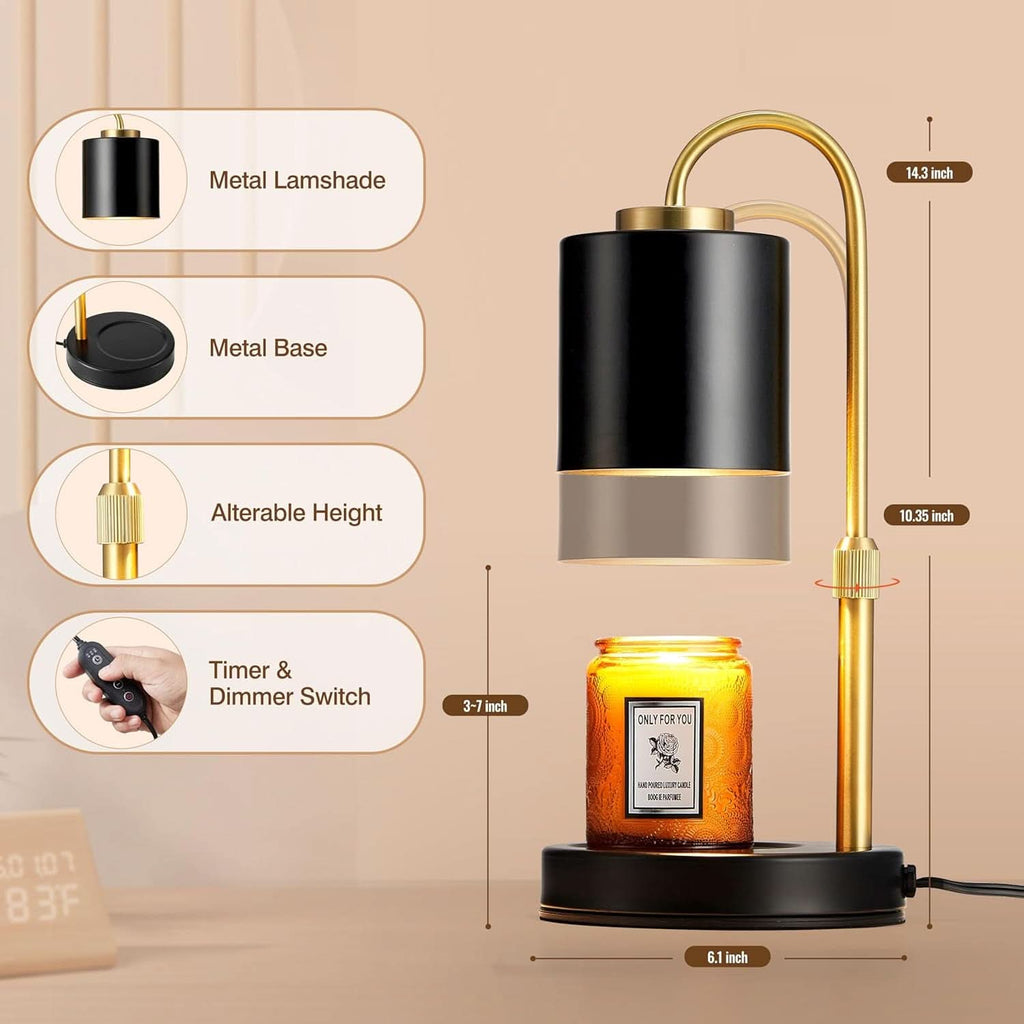 Candle Warmer Lamp With Programmable Timer Dimming
