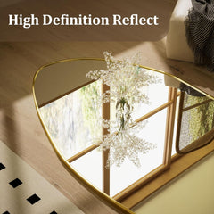Oversized 76x34 Full Length Floor Mirror Goldtone Finish-2