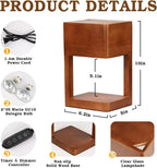 Decorative Wooden Candle Warmer Lamp Timer Dimmable