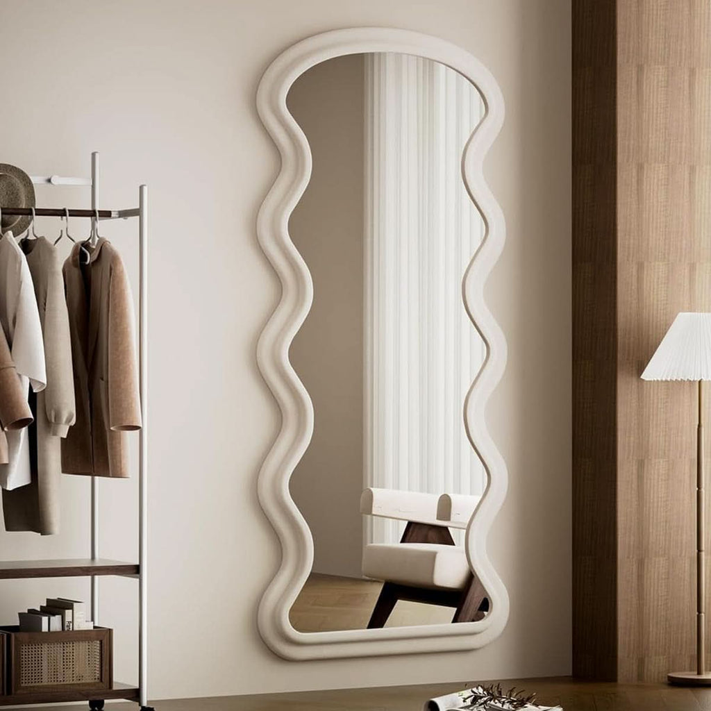 71 Inch Full Length Freestanding Floor Mirror White-1