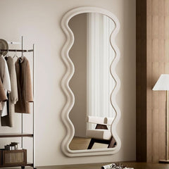 71 Inch Full Length Freestanding Floor Mirror White-1