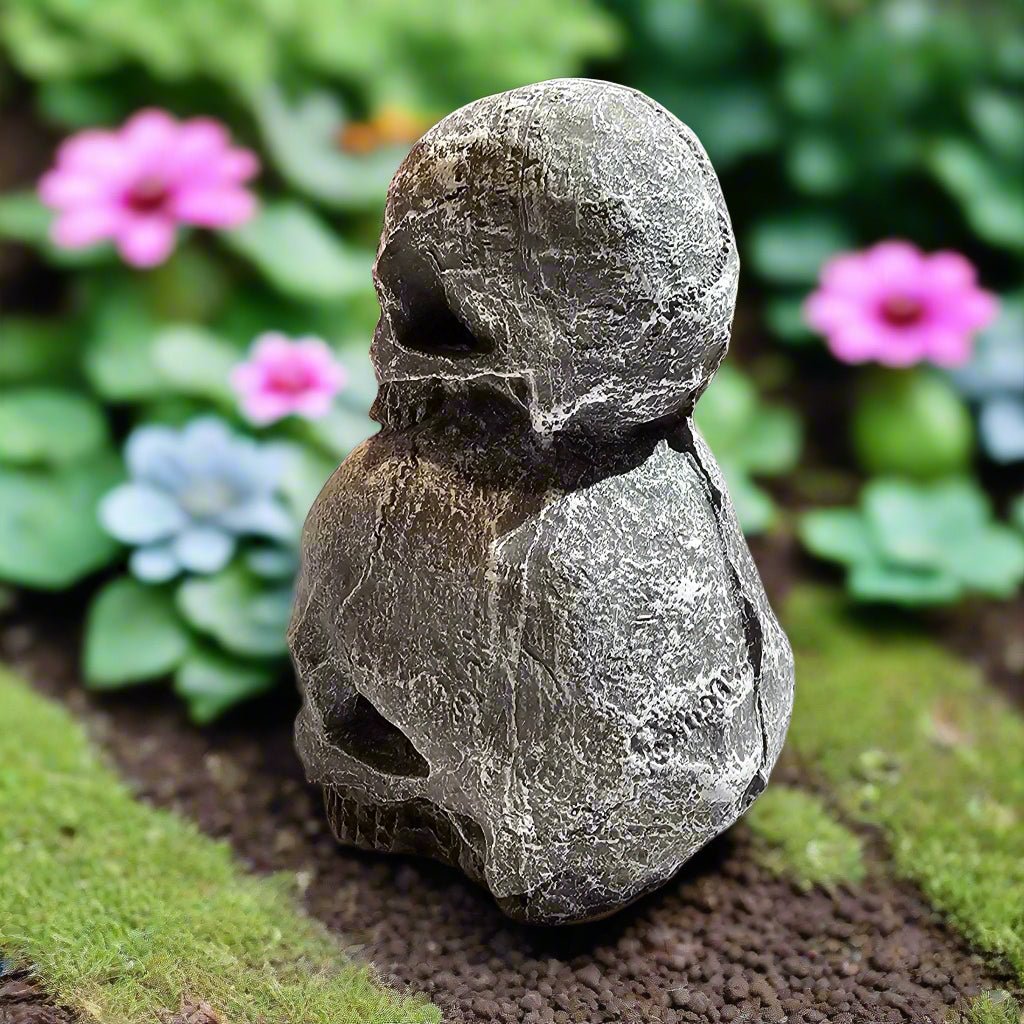Intriguing Double Skull Statue (7" x 4.5")-4
