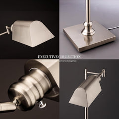 Arcadia Brushed Nickel Floor Lamp Dimmable Adjustable-4