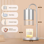 Silver Electrical Candle Warmer Lamp Timed Dimming