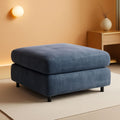 Blue Grey Upholstered Storage Ottoman For Sectional-0