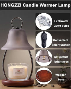 Industrial Black Stainless Candle Warmer Lamp Timer