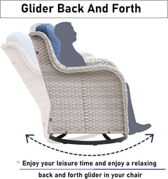 Cozy 11 Piece Outdoor Furniture Set with Swivel Chairs-3