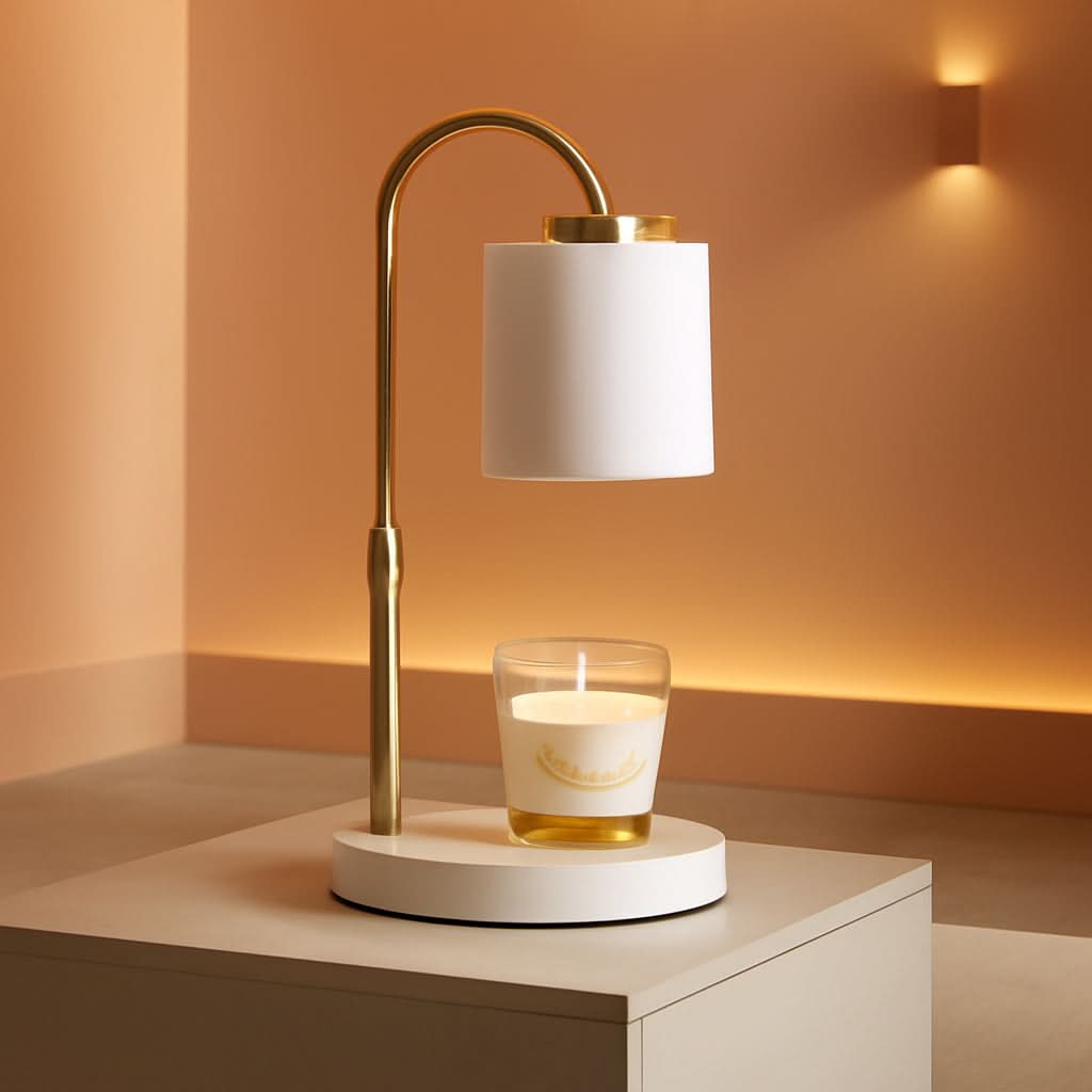 Castle Life White Gold Candle Warmer Lamp With Timer