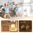 Silver Electrical Candle Warmer Lamp Timed Dimming