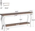 Vintage Console Table 70.9 Inch Two Tier Brown Finish-0