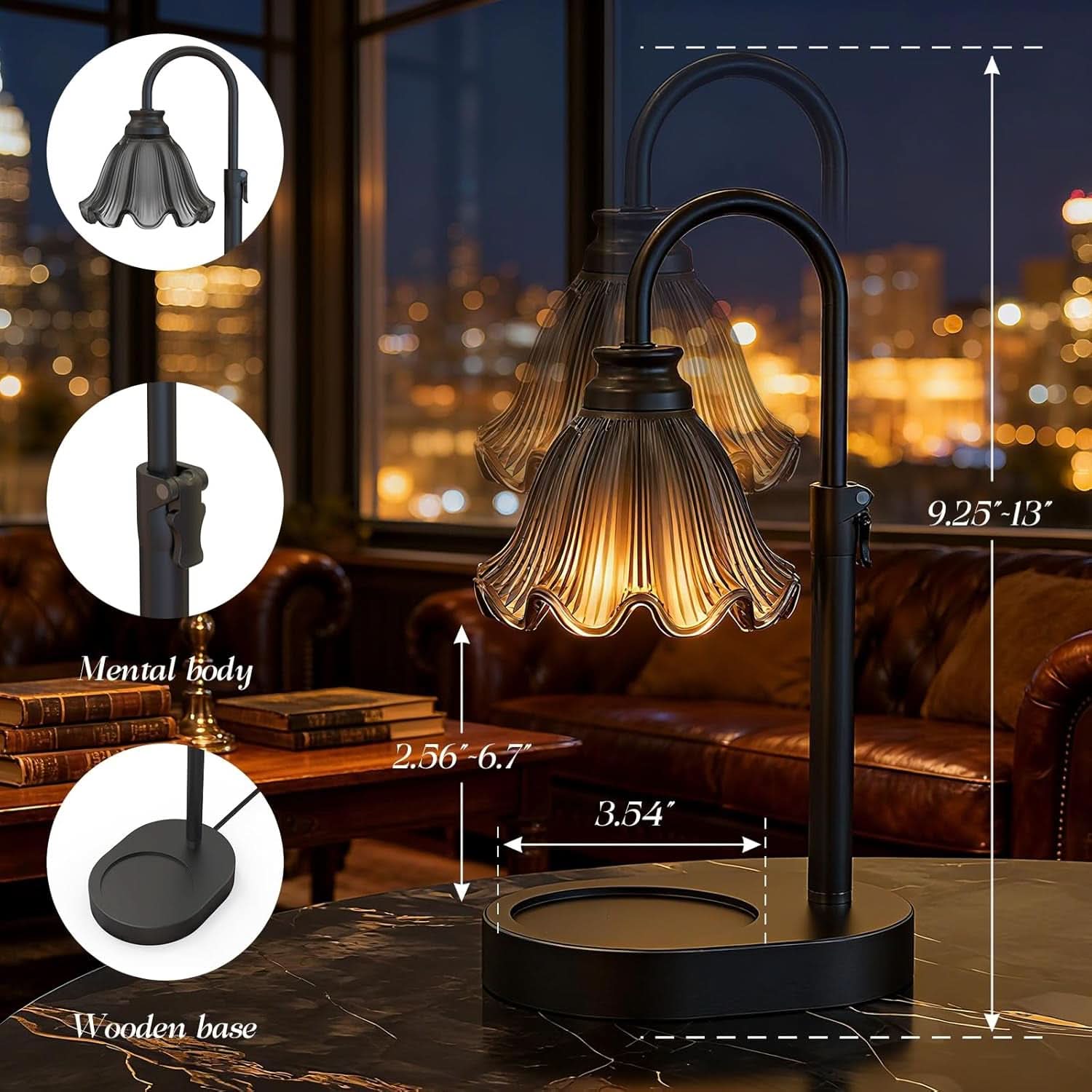 Scented Candle Warmer Lamp With Programmable Timer