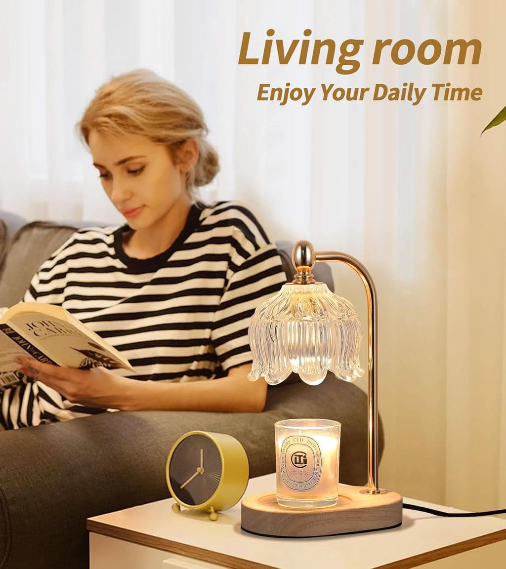 Golden Illuminating Candle Warmer Lamp Timer Dimmer