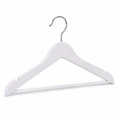 White Plastic Rubber Coated Hangers - 1 Case (120 Hangers)-1