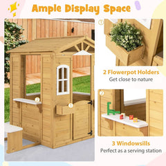 Premium Engineered Firwood Outdoor Playhouse With Mail box-2