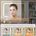 Vanity Desk With Ultra Bright Illuminated Mirror Storage-2
