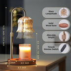 Flower Shaped Ceramic Candle Warmer Lampstand Timer