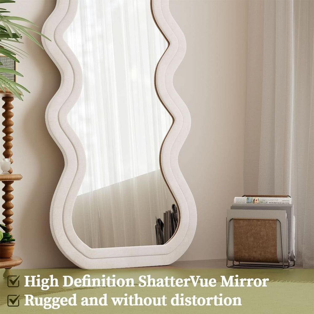 71 Inch Full Length Freestanding Floor Mirror White-2