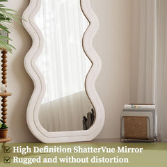 71 Inch Full Length Freestanding Floor Mirror White-2