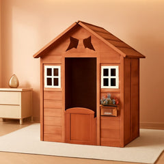 Wooden Outdoor Play house For Kids Large Waterproof-0