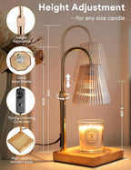 Candle Warmer Lamp With Timer Dimmable Functionality