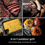 Woodfire Electric Grill Smoker Four In One Outdoor Cooking-1