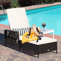 Adjustable Rattan Chaise Lounge Chair for Outdoor Relaxation-3