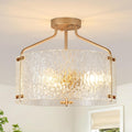 Gold 16Inch Semi Flush Ceiling Light Fixture Radiant-0