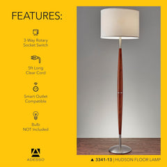 Floor Lamp Maple Eucalyptus Wood With Adjustable Brightness-4