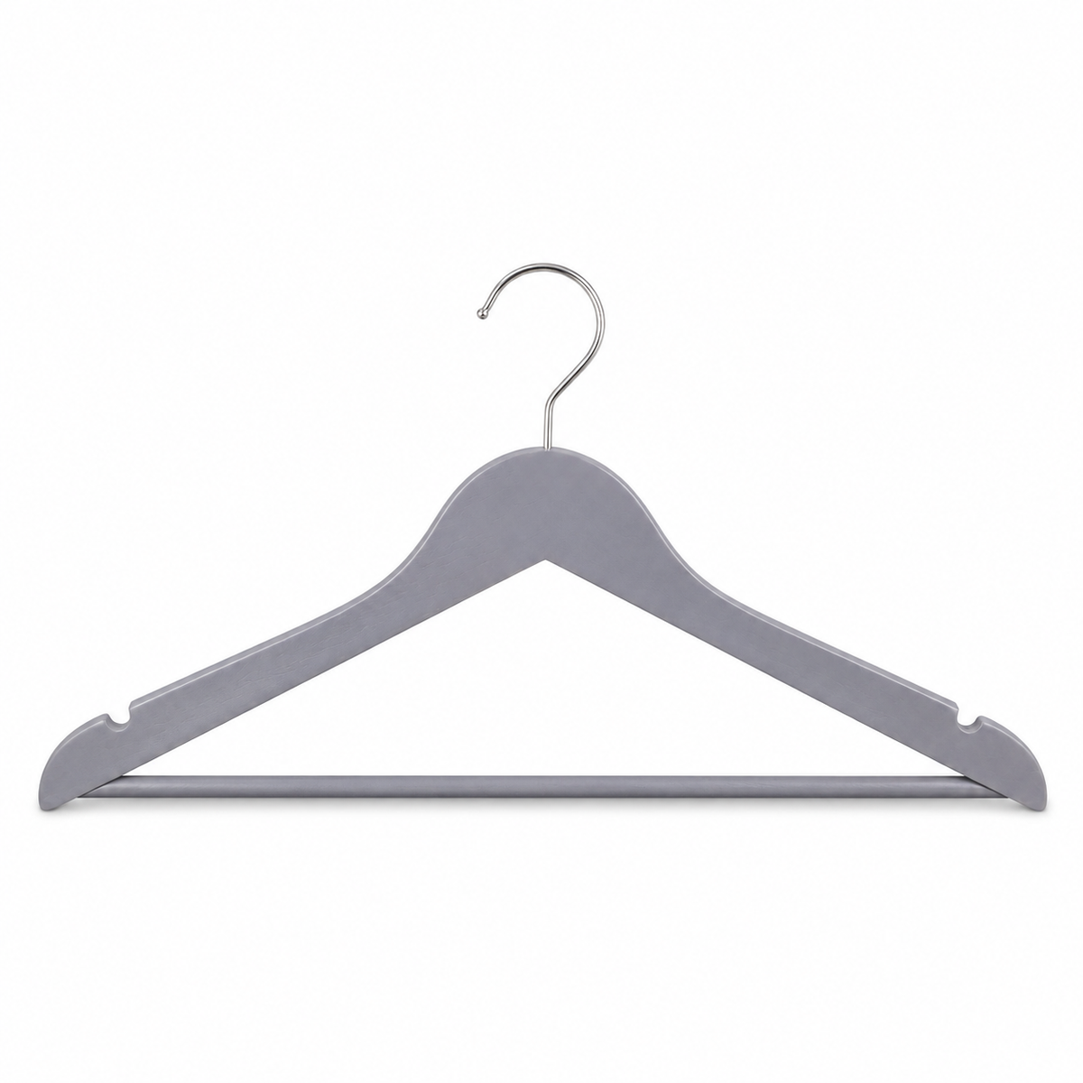 Gray Plastic Rubber Coated Hangers - 1 Case (120 Hangers)-2