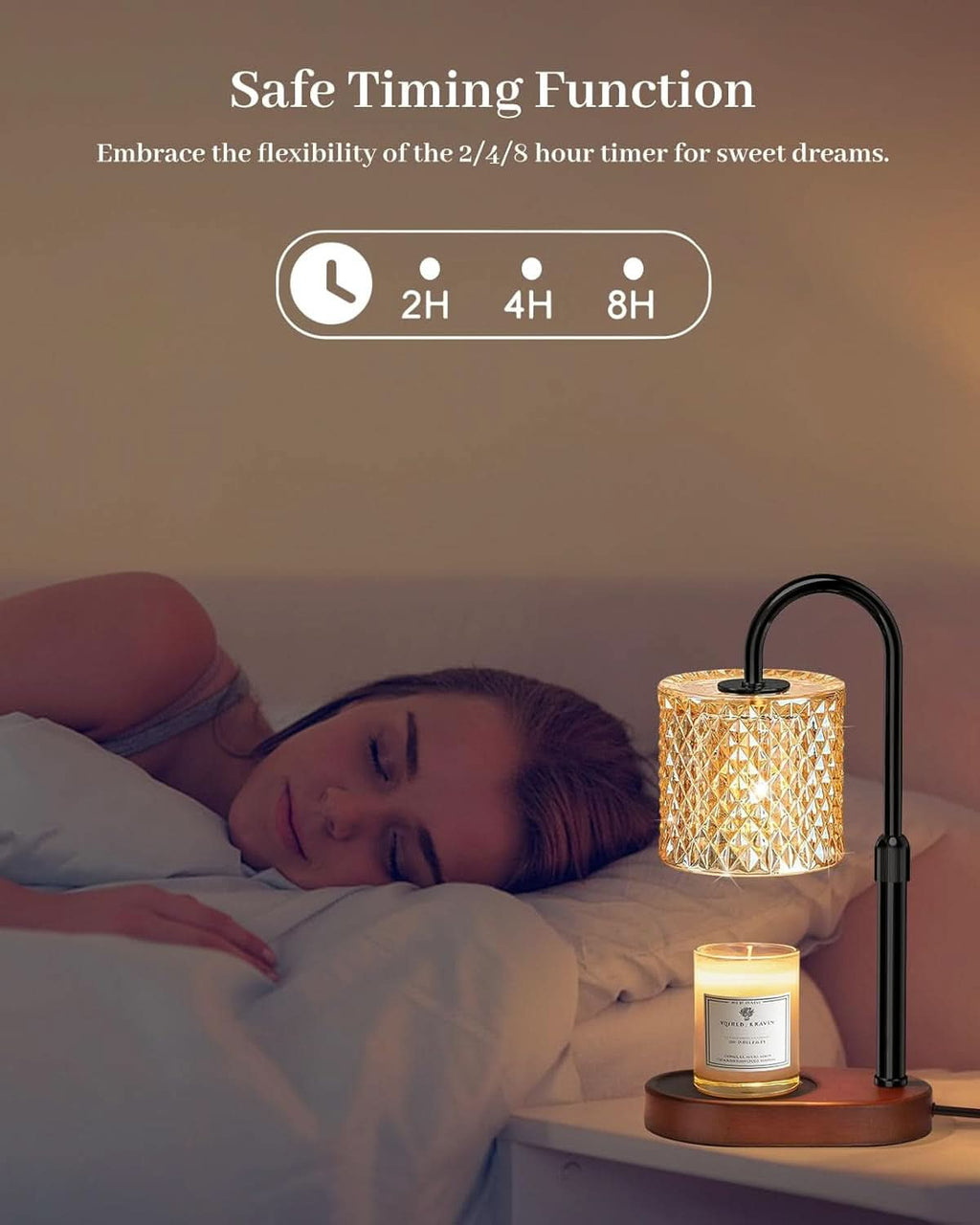 Candle Warmer Lamp 4 Level Dimmer Height Adjustable
