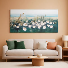 58x29 Inch TexturedDaisy Gallery Wrapped Extra Large Wall Art Canvas-0