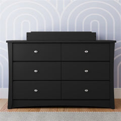 Crescent 6 Drawer Double Dresser Black GREENGUARD Gold-3