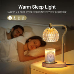 Goldtone Candle Warmer Lamp With Programmable Timer