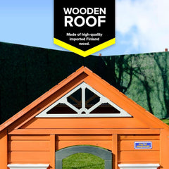 Wooden Playhouse With Open Design And Flower Pot Holders-3