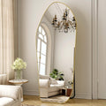 Oversized 76x34 Full Length Floor Mirror Goldtone Finish-0