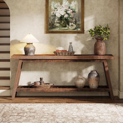 70.9 Inches Entryway Console Table Farmhouse Rustic-2