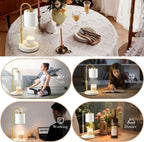 Castle Life White Gold Candle Warmer Lamp With Timer