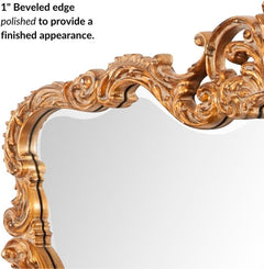 Antiqued Talida 27 X 38 Inch Gold Leaf Wall Mirror-4