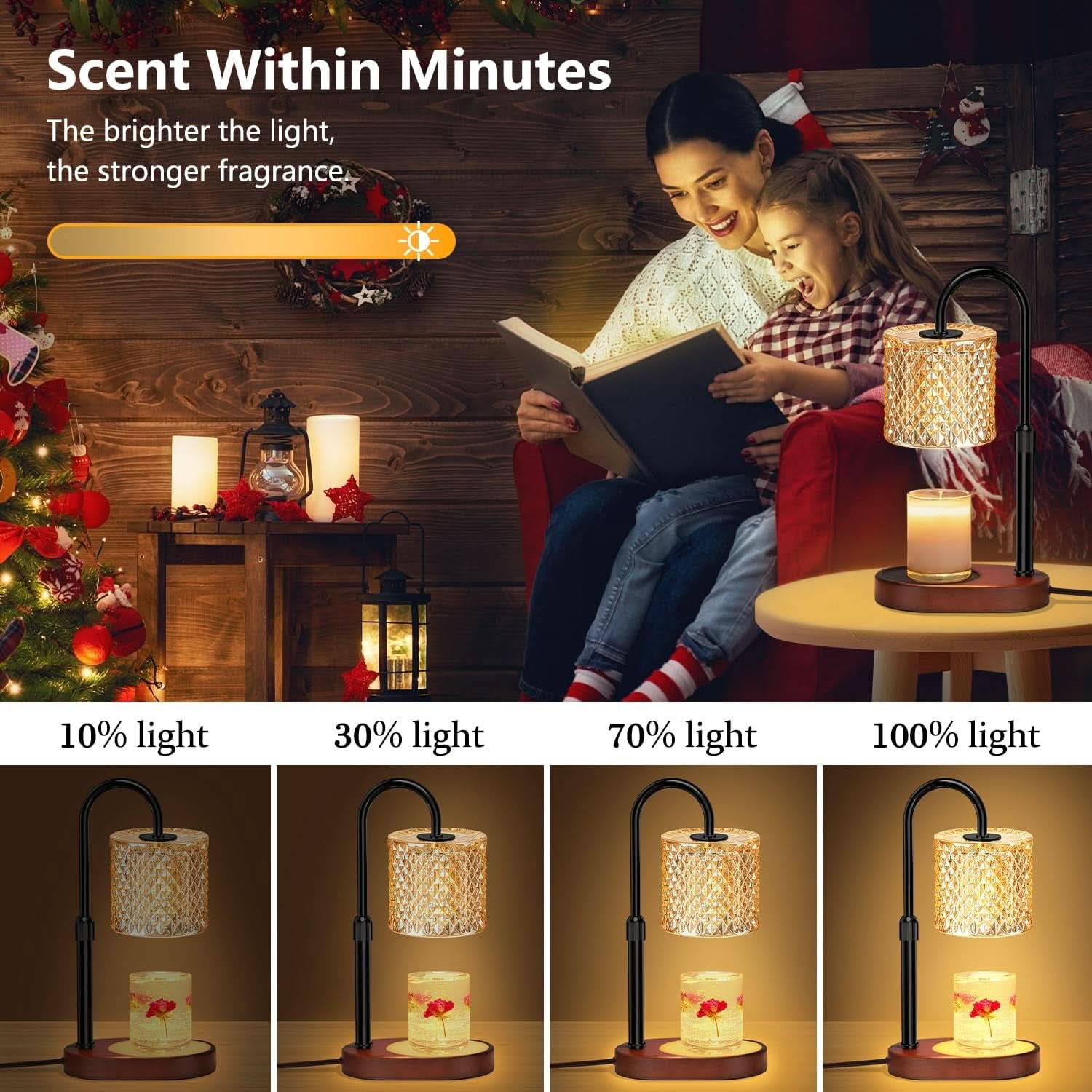 Electric Candle Warmer With Adjustable Height Timer