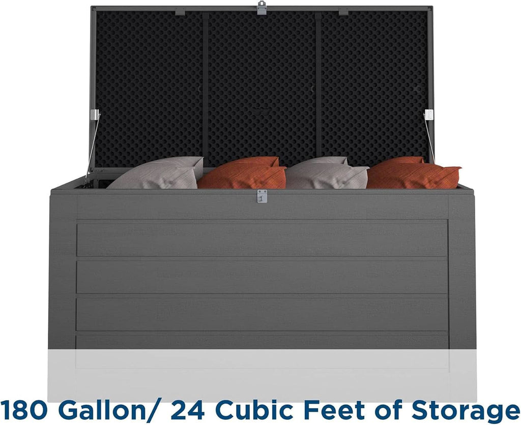 Extra Large Outdoor Patio Storage Deck Box 180 Gallons-2