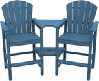 Widened Tall Adirondack Chairs Set with Double Tray-0