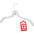 DEILSY™ Crystal Designed Plastic Hanger 360 Swivel Hook (12 Pack)