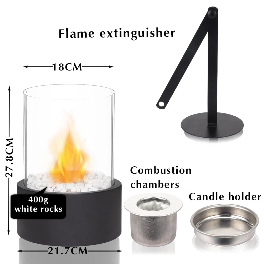 Extra Large Portable Tabletop Fire Bowl 22x28cm – Bio Ethanol Ventless Indoor/Outdoor-2