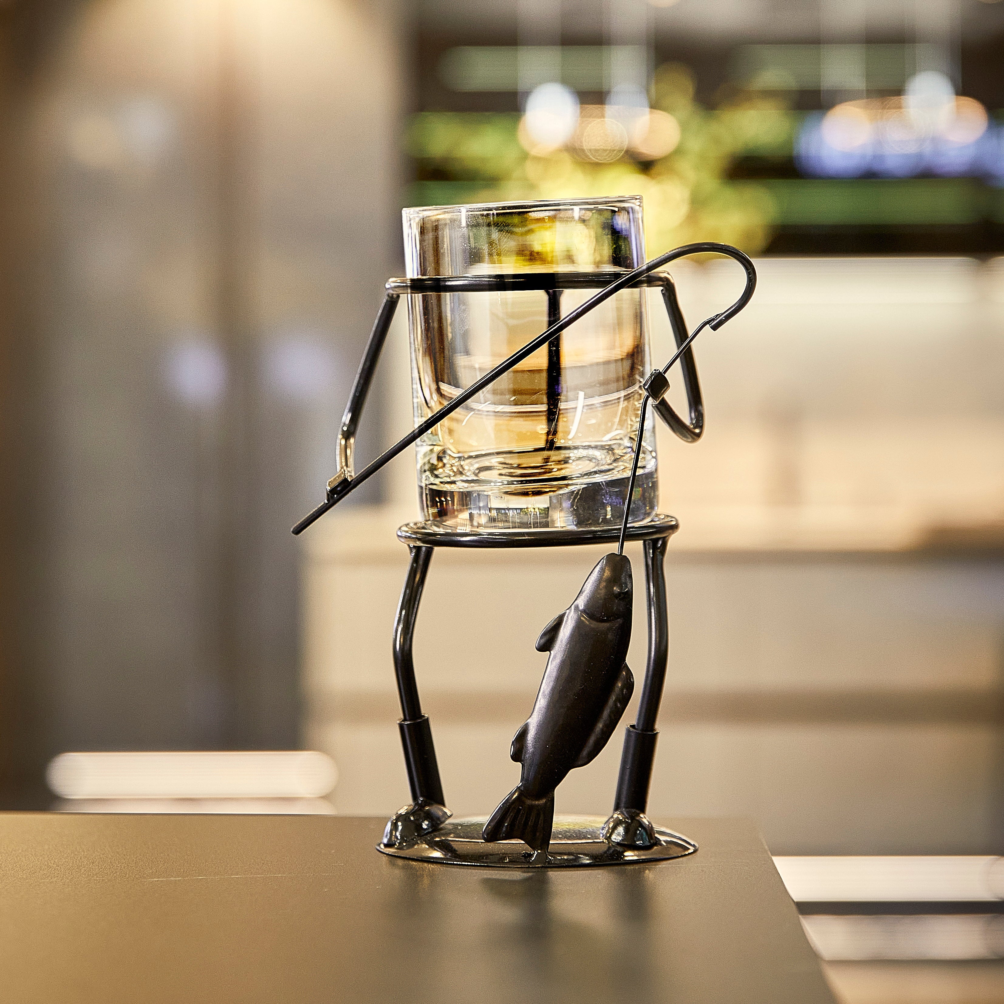 Fisherman Fishing Whiskey, Wine & Water Glass-2
