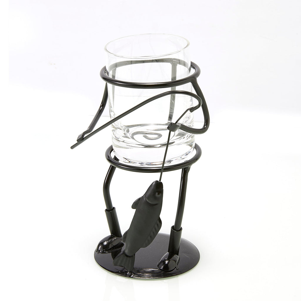 Fisherman Fishing Whiskey, Wine & Water Glass-4
