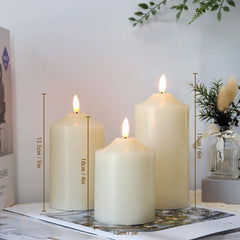 (Set of 3) 3D Flameless Candles
