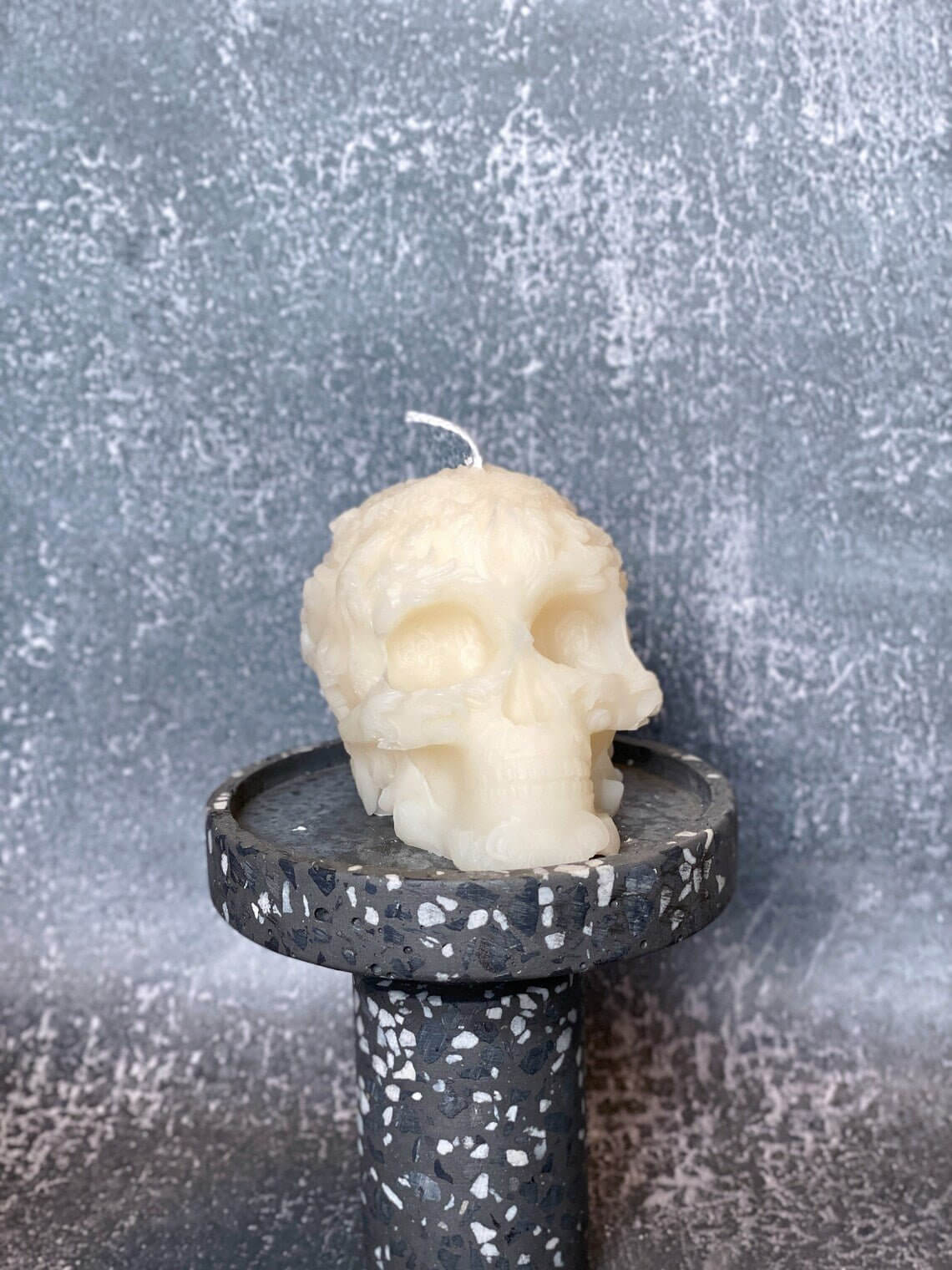 Floral Skull Candle | Gothic Soy Wax-3