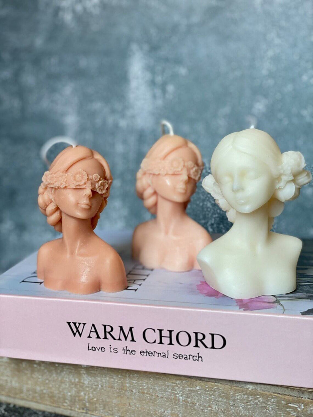 Flower Girl & Blindfolded Lady Candles - Stunning Blindfolded Flower Girl Candle-0